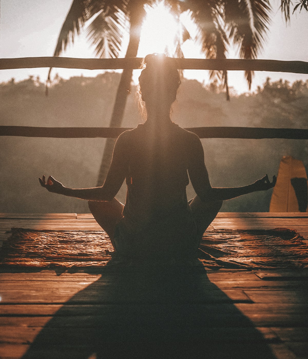 Adult practising calm breathing exercises to reduce anxiety and stress
